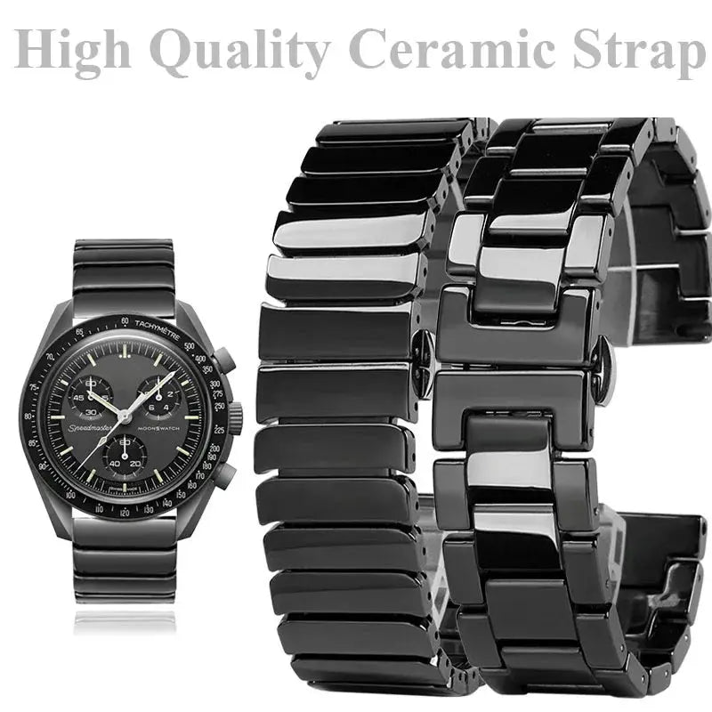 14mm - 21mm High-Quality Ceramic Watch Strap for Seiko, Tissot, Armani, Citizen, Omega – Elegant & Durable - STRAPS