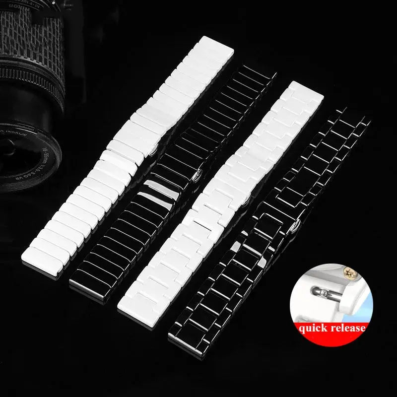 14mm - 21mm High-Quality Ceramic Watch Strap for Seiko, Tissot, Armani, Citizen, Omega – Elegant & Durable - STRAPS