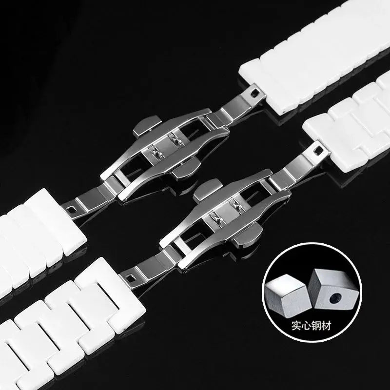 14mm - 21mm High-Quality Ceramic Watch Strap for Seiko, Tissot, Armani, Citizen, Omega – Elegant & Durable - STRAPS