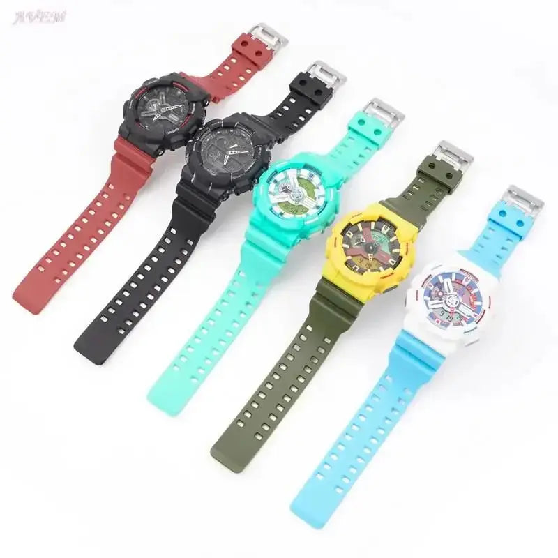 16mm Silicone Strap for Casio G-SHOCK GA-100/110/200 GD-100 GW-8900, TPU Band - STRAPS