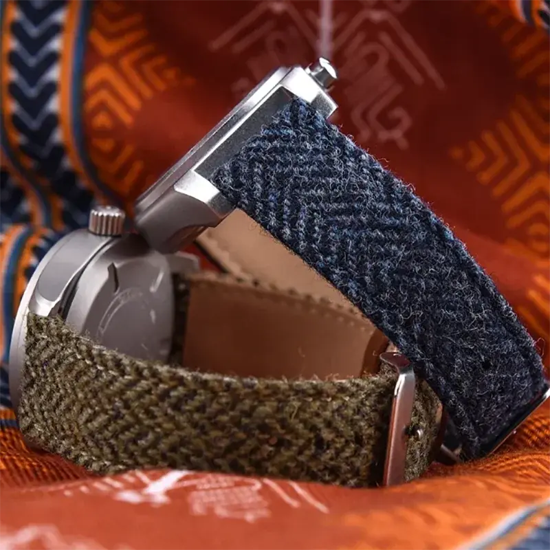 18mm 20mm 22mm Leather & Nylon Vintage Weave Quick Release Strap for Huawei, Seiko, Rolex, Samsung STRAPS