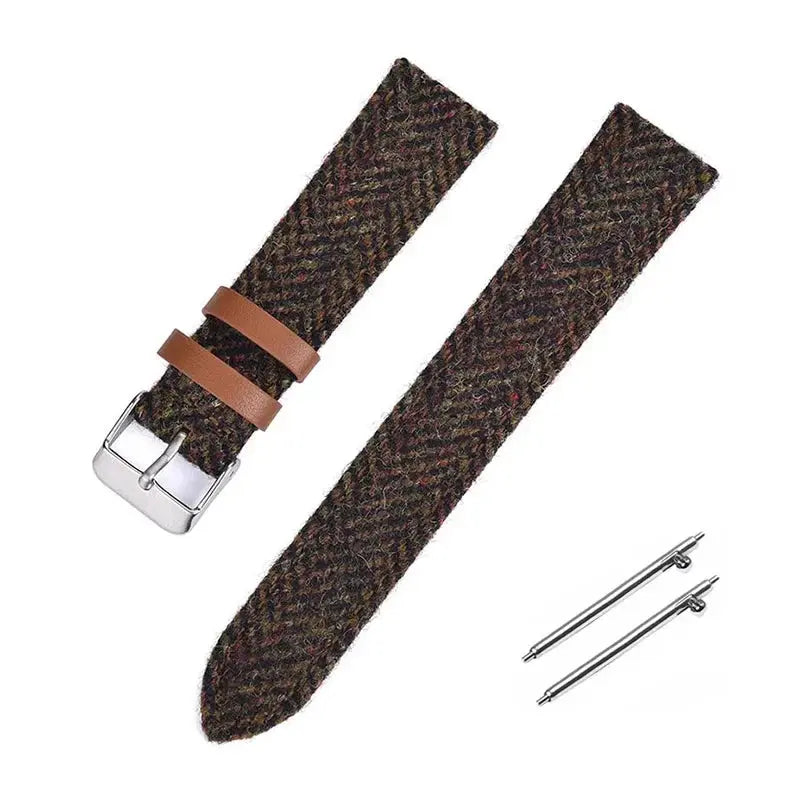 18mm 20mm 22mm Leather & Nylon Vintage Weave Quick Release Strap for Huawei, Seiko, Rolex, Samsung STRAPS