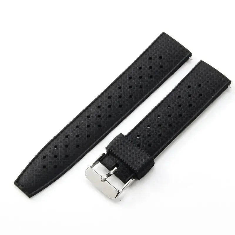 18mm, 20mm, 22mm Tropical Rubber Strap for Oris, Seiko, Citizen - Quick Release Silicone Watch Band - STRAPS