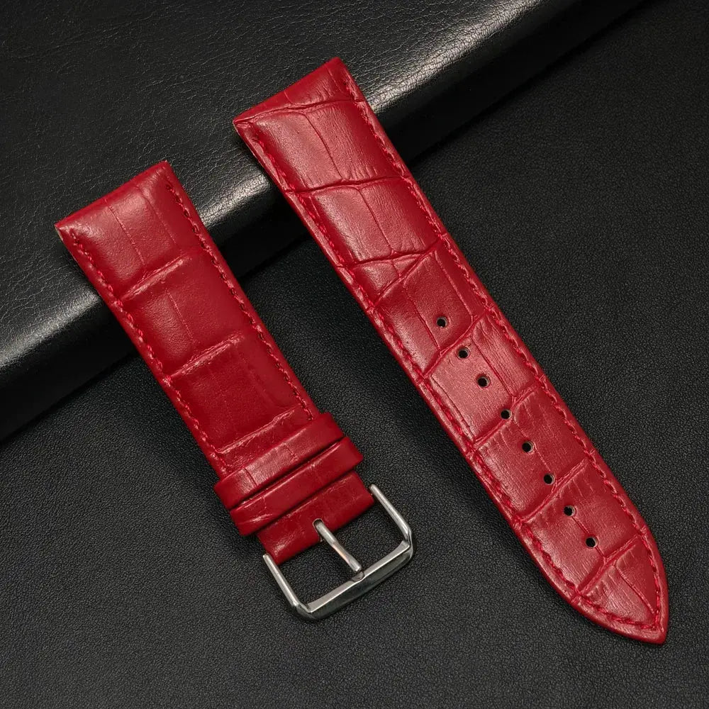 20/22mm Leather Strap for Samsung Galaxy Watch/Redmi Watch - Vintage Bracelet - STRAPS