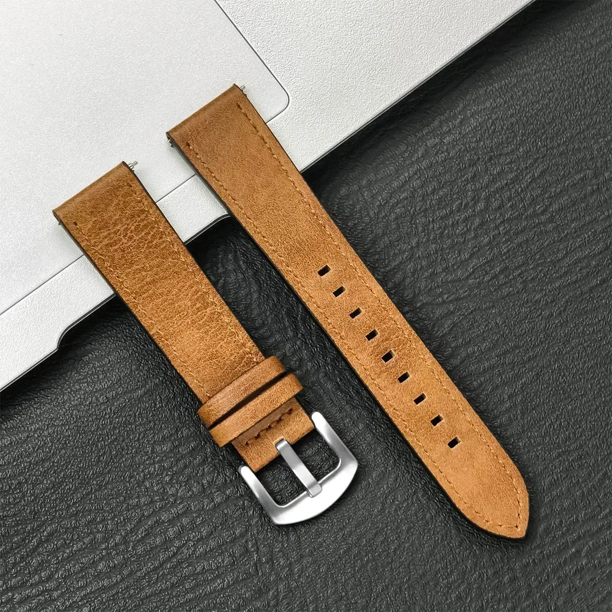 20/22mm Leather Strap for Samsung Galaxy Watch/Redmi Watch - Vintage Bracelet - STRAPS