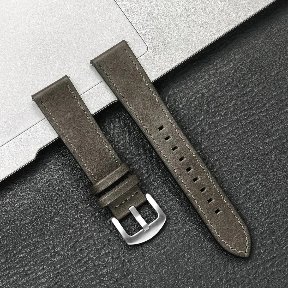 20/22mm Leather Strap for Samsung Galaxy Watch/Redmi Watch - Vintage Bracelet - STRAPS