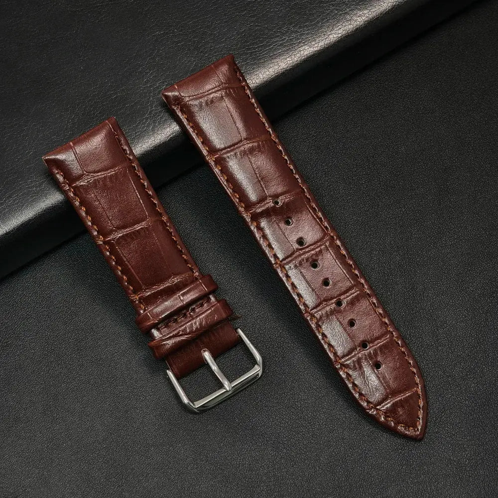 20/22mm Leather Strap for Samsung Galaxy Watch/Redmi Watch - Vintage Bracelet - STRAPS