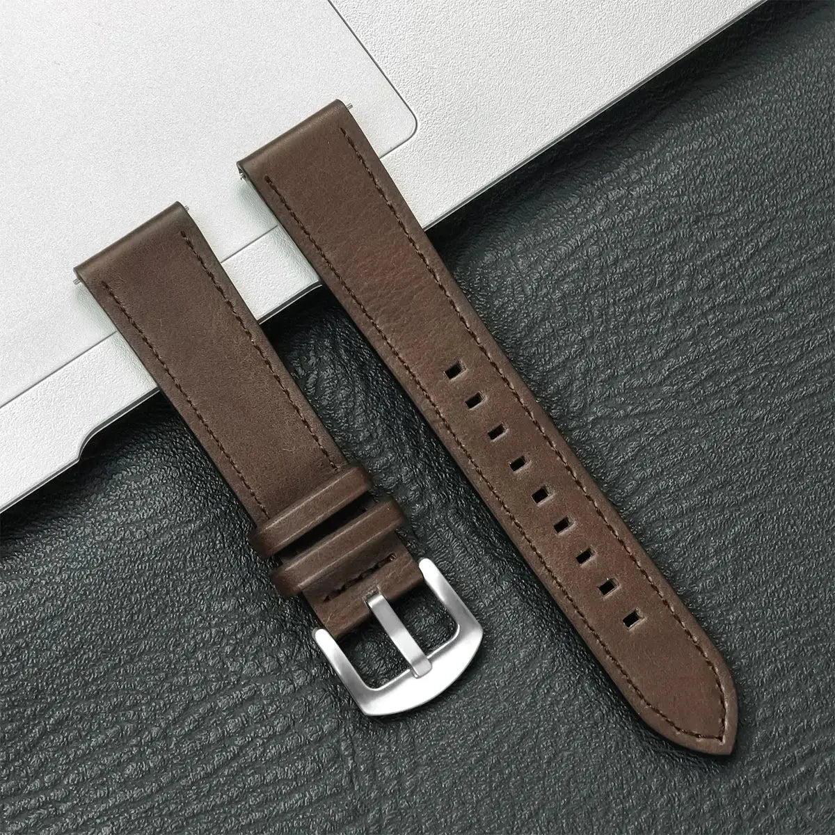 20/22mm Leather Strap for Samsung Galaxy Watch/Redmi Watch - Vintage Bracelet - STRAPS