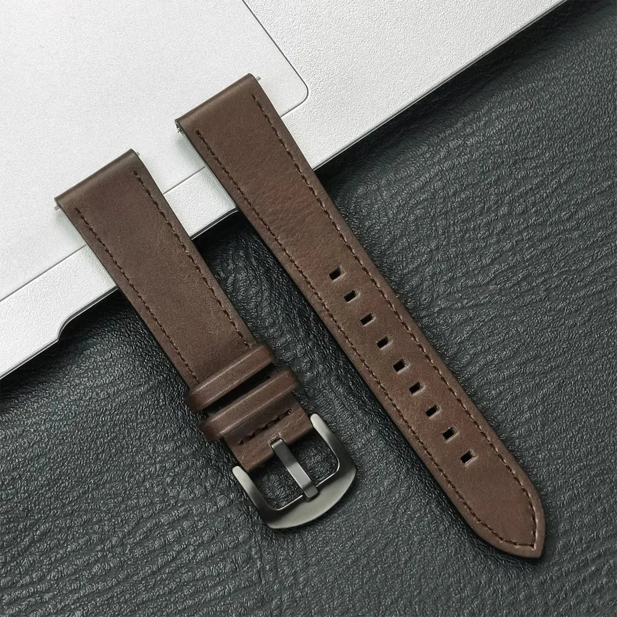20/22mm Leather Strap for Samsung Galaxy Watch/Redmi Watch - Vintage Bracelet - STRAPS