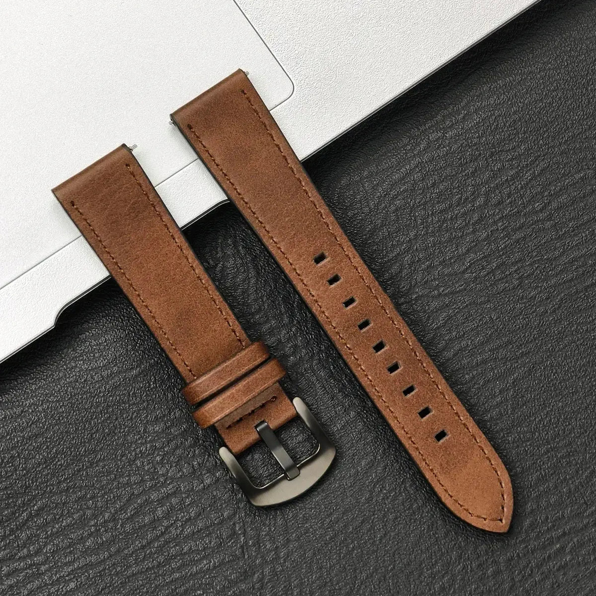20/22mm Leather Strap for Samsung Galaxy Watch/Redmi Watch - Vintage Bracelet - STRAPS