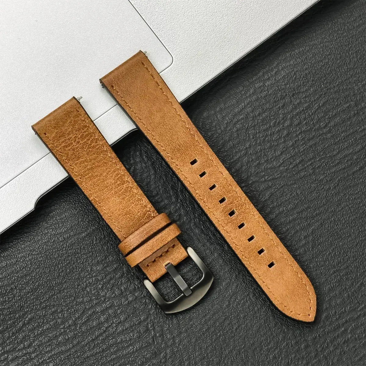 20/22mm Leather Strap for Samsung Galaxy Watch/Redmi Watch - Vintage Bracelet - STRAPS
