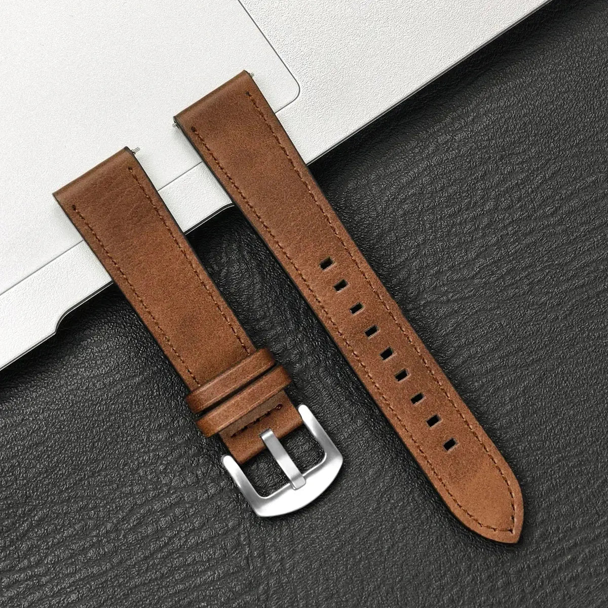 20/22mm Leather Strap for Samsung Galaxy Watch/Redmi Watch - Vintage Bracelet - STRAPS