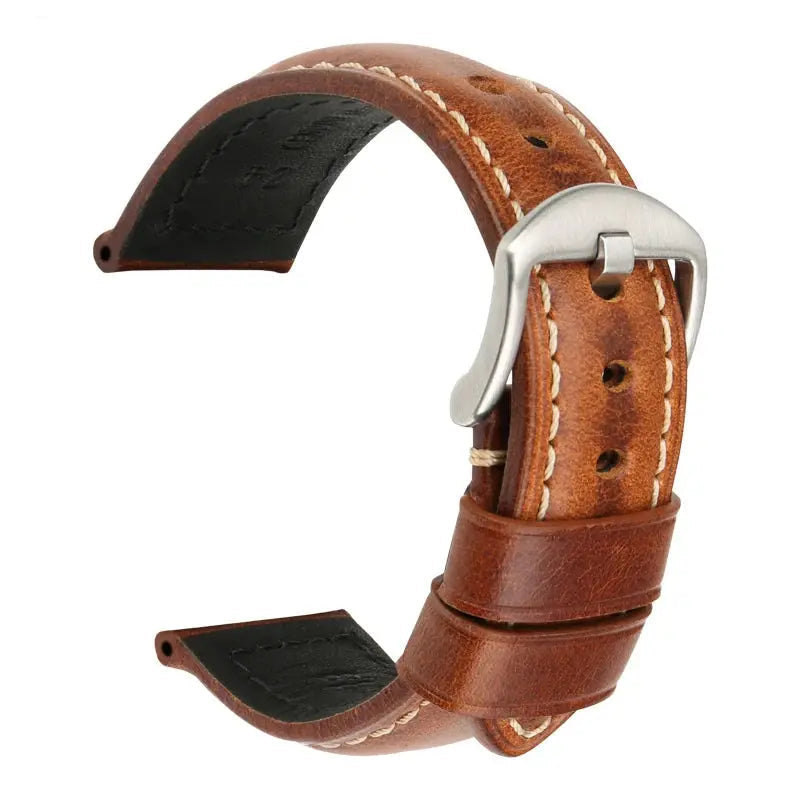 20mm 22mm 24mm Vintage Cow Leather Watch Strap for Panerai & Fossil – Genuine Leather Watchband STRAPS