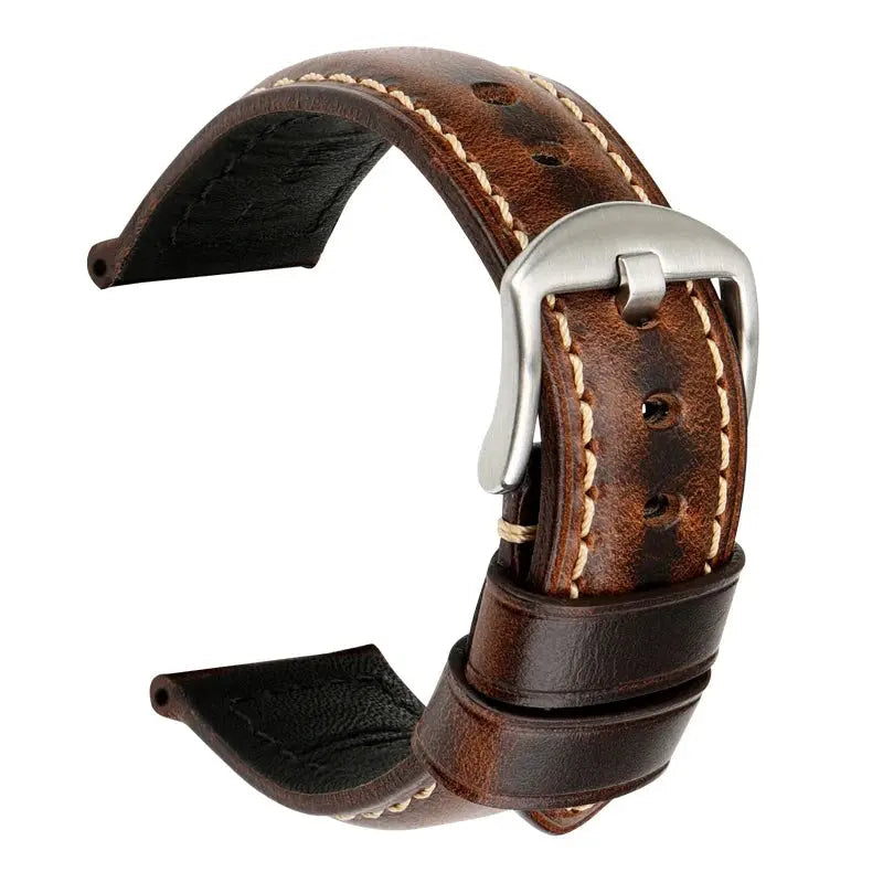 20mm 22mm 24mm Vintage Cow Leather Watch Strap for Panerai & Fossil – Genuine Leather Watchband STRAPS