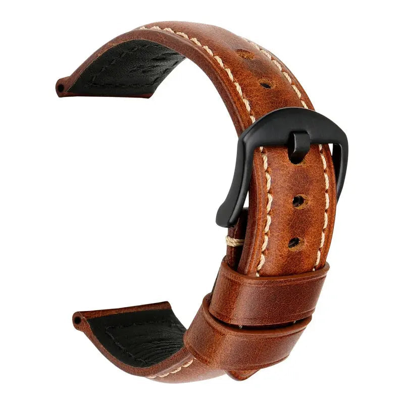 20mm 22mm 24mm Vintage Cow Leather Watch Strap for Panerai & Fossil – Genuine Leather Watchband STRAPS