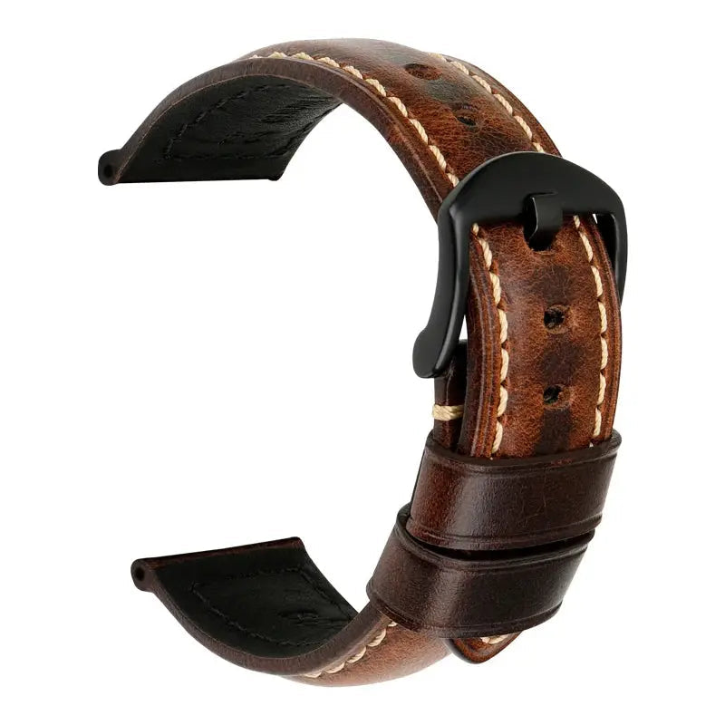 20mm 22mm 24mm Vintage Cow Leather Watch Strap for Panerai & Fossil – Genuine Leather Watchband STRAPS