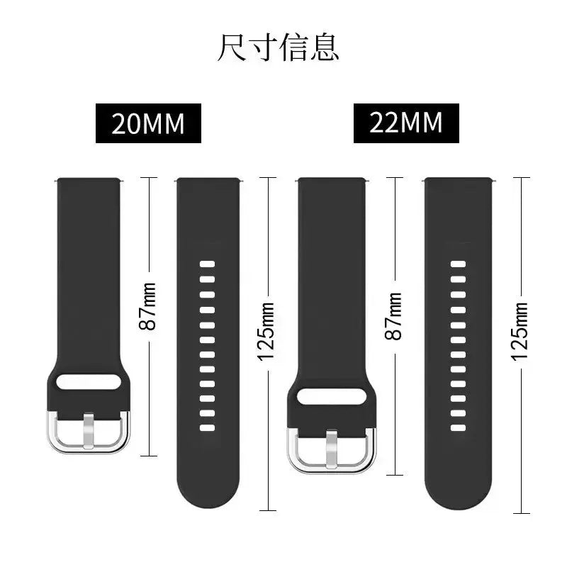 20mm/22mm Silicone Watch Band For Samsung, Amazfit, Huawei, Stratos, Xiaomi, Garmin, Mi Watch STRAPS