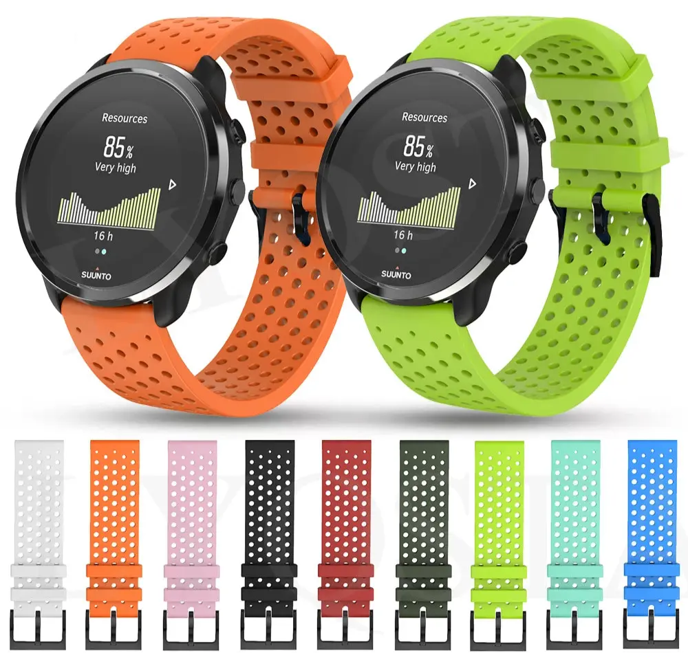 20mm Breathable Silicone Strap for SUUNTO 3 Fitness & Huawei GT 2/3 – Sport Replacement Band - STRAPS