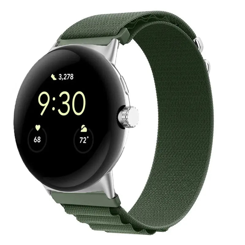 20mm Nylon Band for Google Pixel Watch 1/2 – Durable Weave Bracelet Sport Strap STRAPS