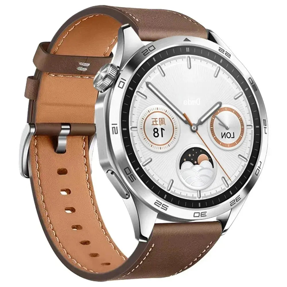 22mm 20mm Leather Strap for HUAWEI: HUAWEI WATCH GT 4 46mm, WATCH 4 Pro, GT 3, GT 2 Pro 42mm - STRAPS