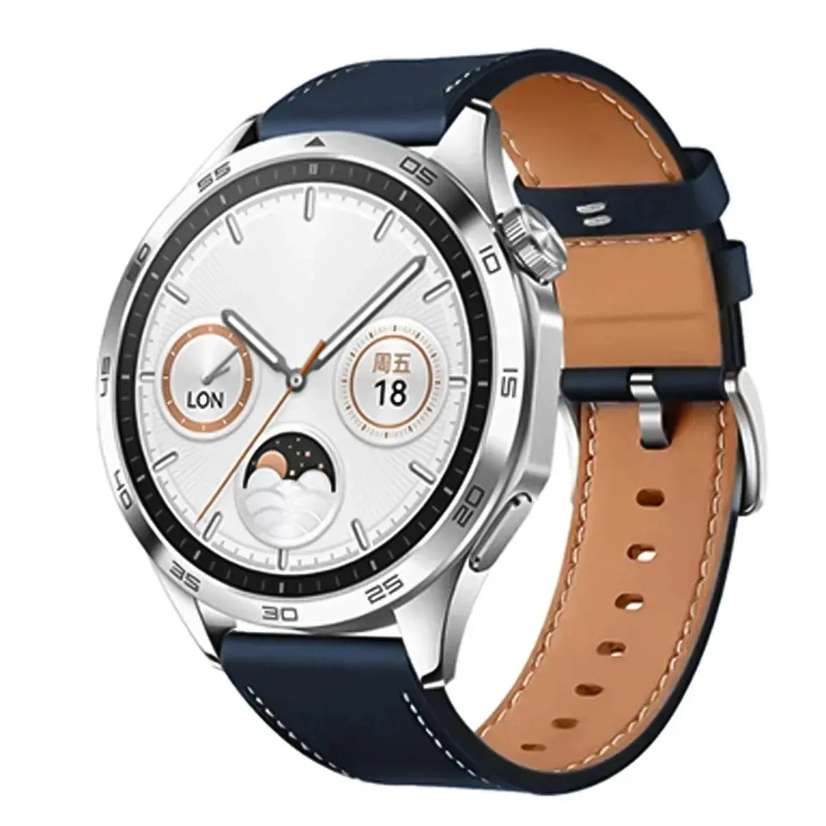 22mm 20mm Leather Strap for HUAWEI: HUAWEI WATCH GT 4 46mm, WATCH 4 Pro, GT 3, GT 2 Pro 42mm - STRAPS
