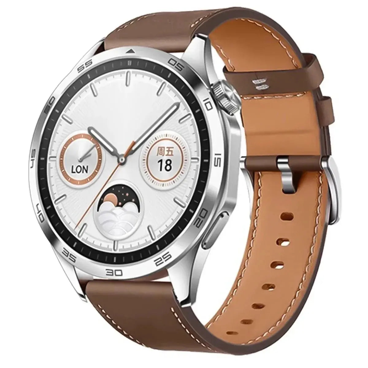22mm 20mm Leather Strap for HUAWEI: HUAWEI WATCH GT 4 46mm, WATCH 4 Pro, GT 3, GT 2 Pro 42mm - STRAPS