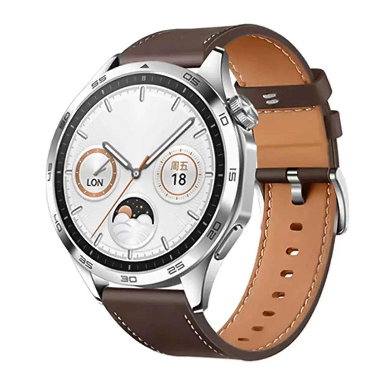 22mm 20mm Leather Strap for HUAWEI: HUAWEI WATCH GT 4 46mm, WATCH 4 Pro, GT 3, GT 2 Pro 42mm - STRAPS