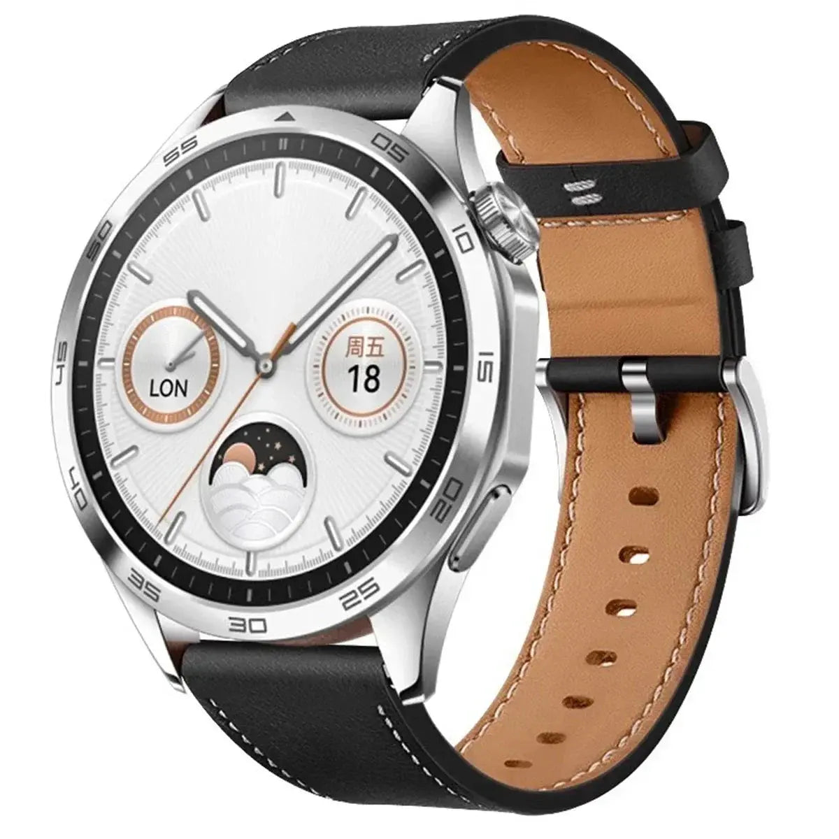 22mm 20mm Leather Strap for HUAWEI: HUAWEI WATCH GT 4 46mm, WATCH 4 Pro, GT 3, GT 2 Pro 42mm - STRAPS
