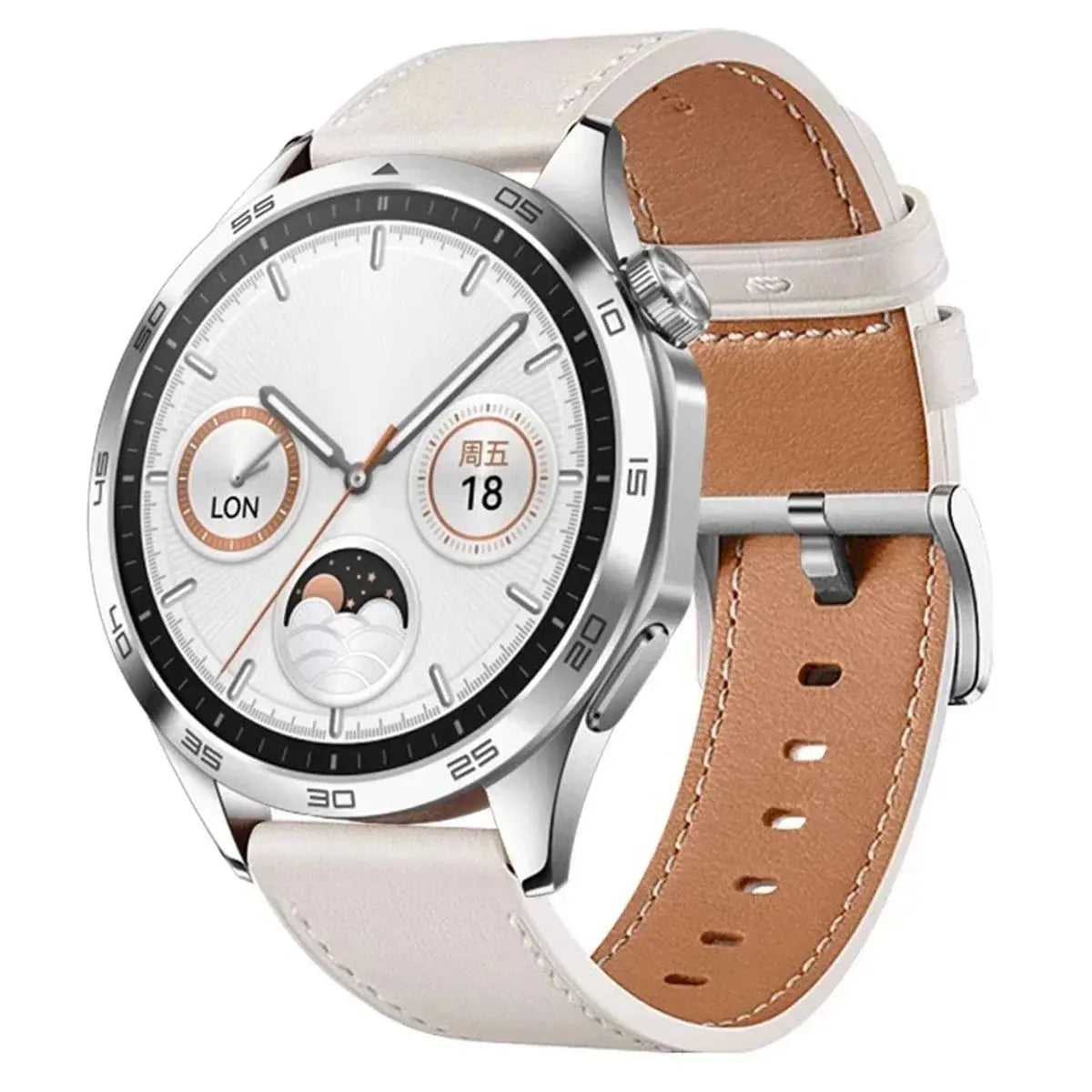 22mm 20mm Leather Strap for HUAWEI: HUAWEI WATCH GT 4 46mm, WATCH 4 Pro, GT 3, GT 2 Pro 42mm - STRAPS