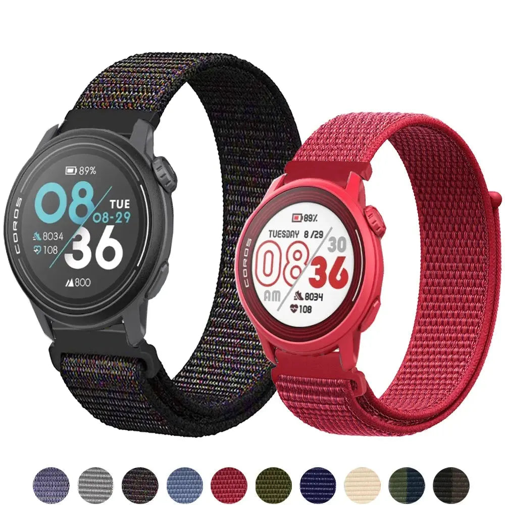22mm/20mm Nylon Watch Strap for COROS PACE 3, PACE 2, APEX 2 Pro, APEX Pro – Quick Release Band STRAPS