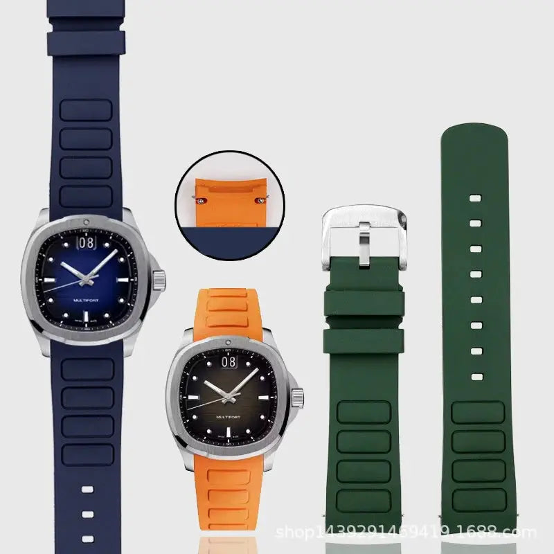 22mm Rubber Watch Strap for Mido Multifort TV M049.526 Curved Interface STRAPS