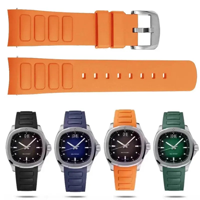 22mm Rubber Watch Strap for Mido Multifort TV M049.526 Curved Interface STRAPS