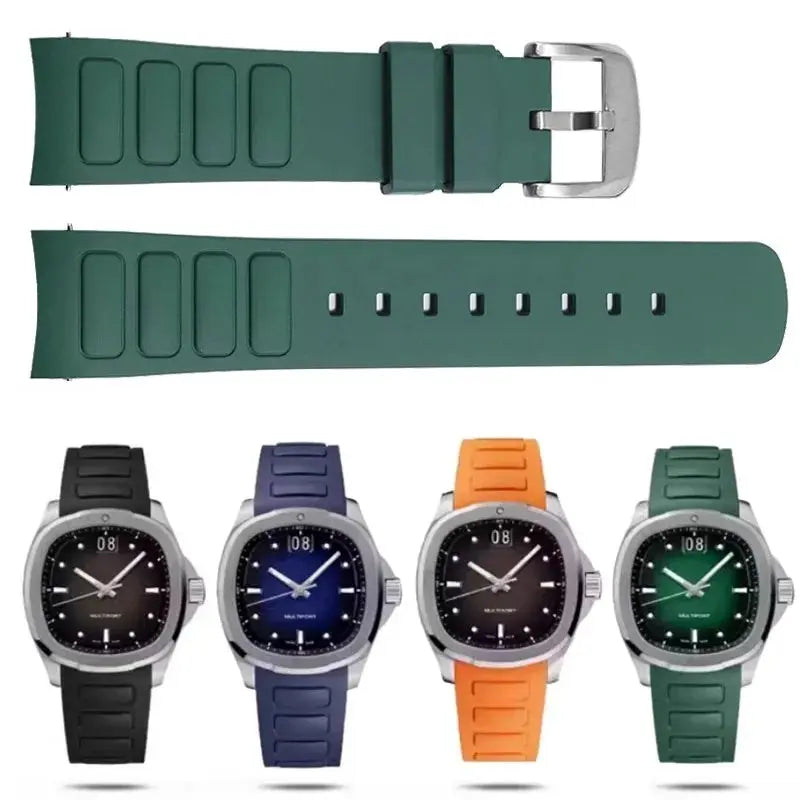 22mm Rubber Watch Strap for Mido Multifort TV M049.526 Curved Interface STRAPS