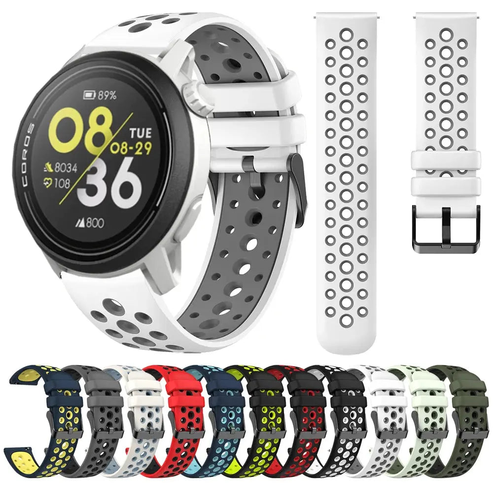 22mm Soft Breathable Silicone Strap for COROS PACE 3, APEX 2 Pro, APEX 46mm – Quick Release Band STRAPS