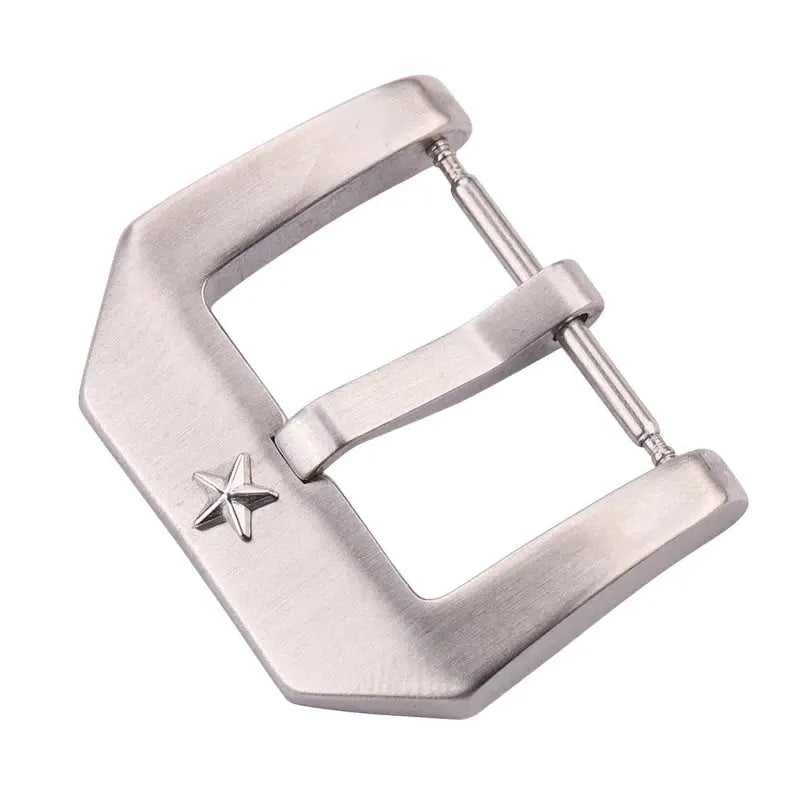 22mm Stainless Steel Watch Buckle - Silver Brushed Metal - High Quality - STRAPS