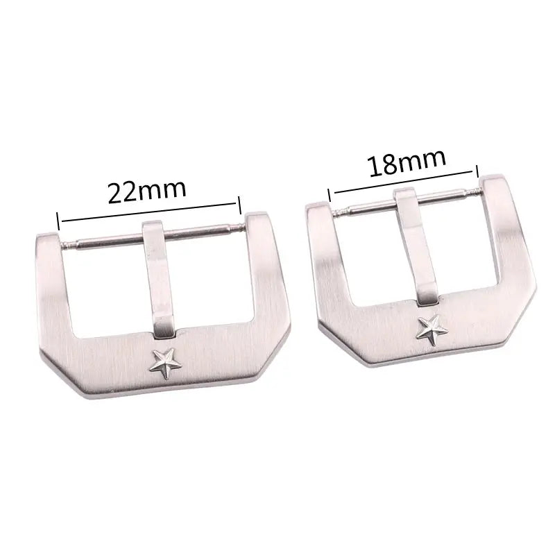 22mm Stainless Steel Watch Buckle - Silver Brushed Metal - High Quality - STRAPS
