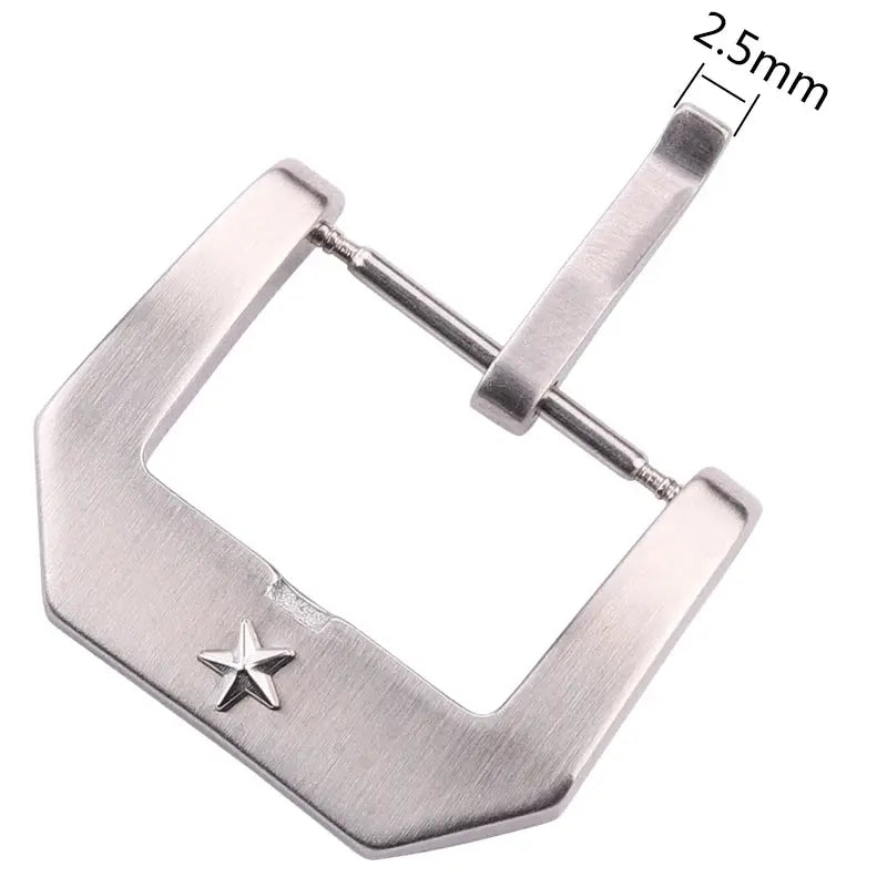 22mm Stainless Steel Watch Buckle - Silver Brushed Metal - High Quality - STRAPS