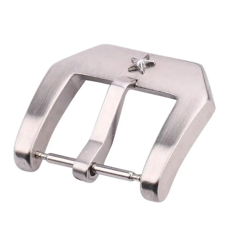 22mm Stainless Steel Watch Buckle - Silver Brushed Metal - High Quality - STRAPS