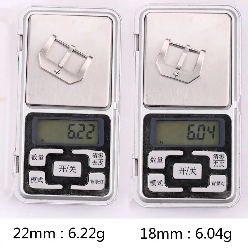 22mm Stainless Steel Watch Buckle - Silver Brushed Metal - High Quality - STRAPS