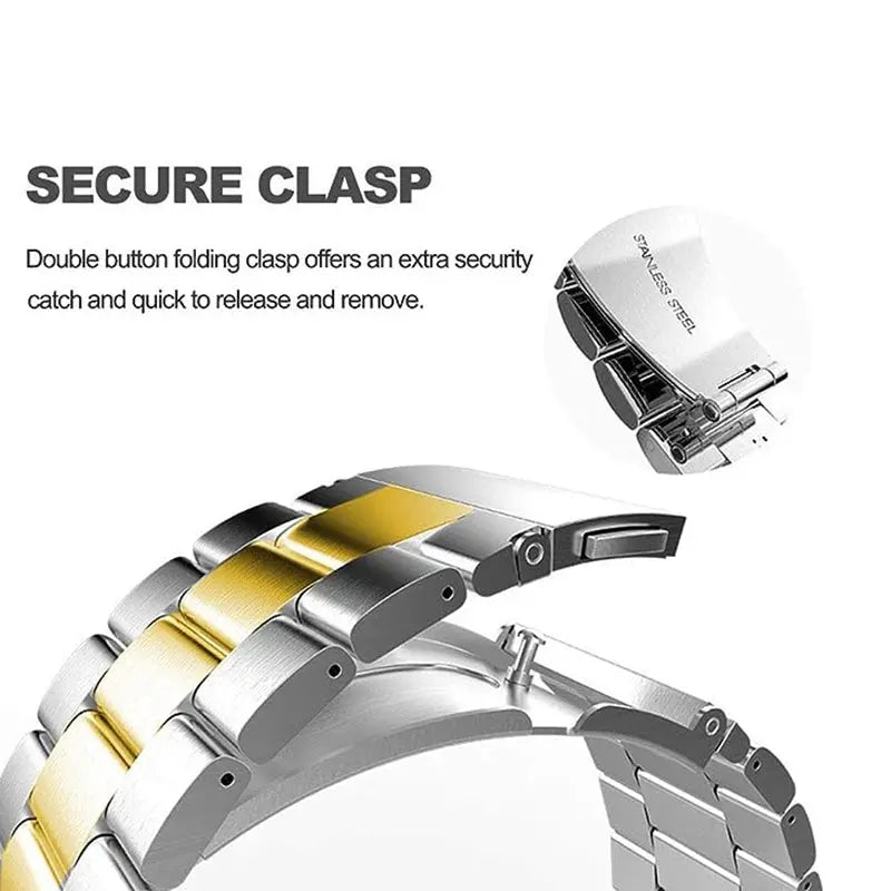 22mm Stainless Steel Watch Strap for Xiaomi Watch 2 Pro, S1, S2, S3, and Mi Watch Color – Metal Band - STRAPS