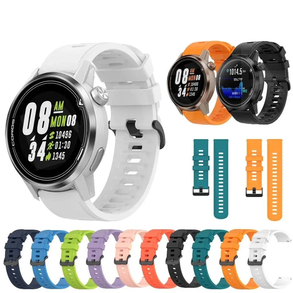 22mm & 20mm Silicone Watch Band for COROS APEX Pro, PACE 2, Samsung Galaxy Watch, Huawei GT2 STRAPS