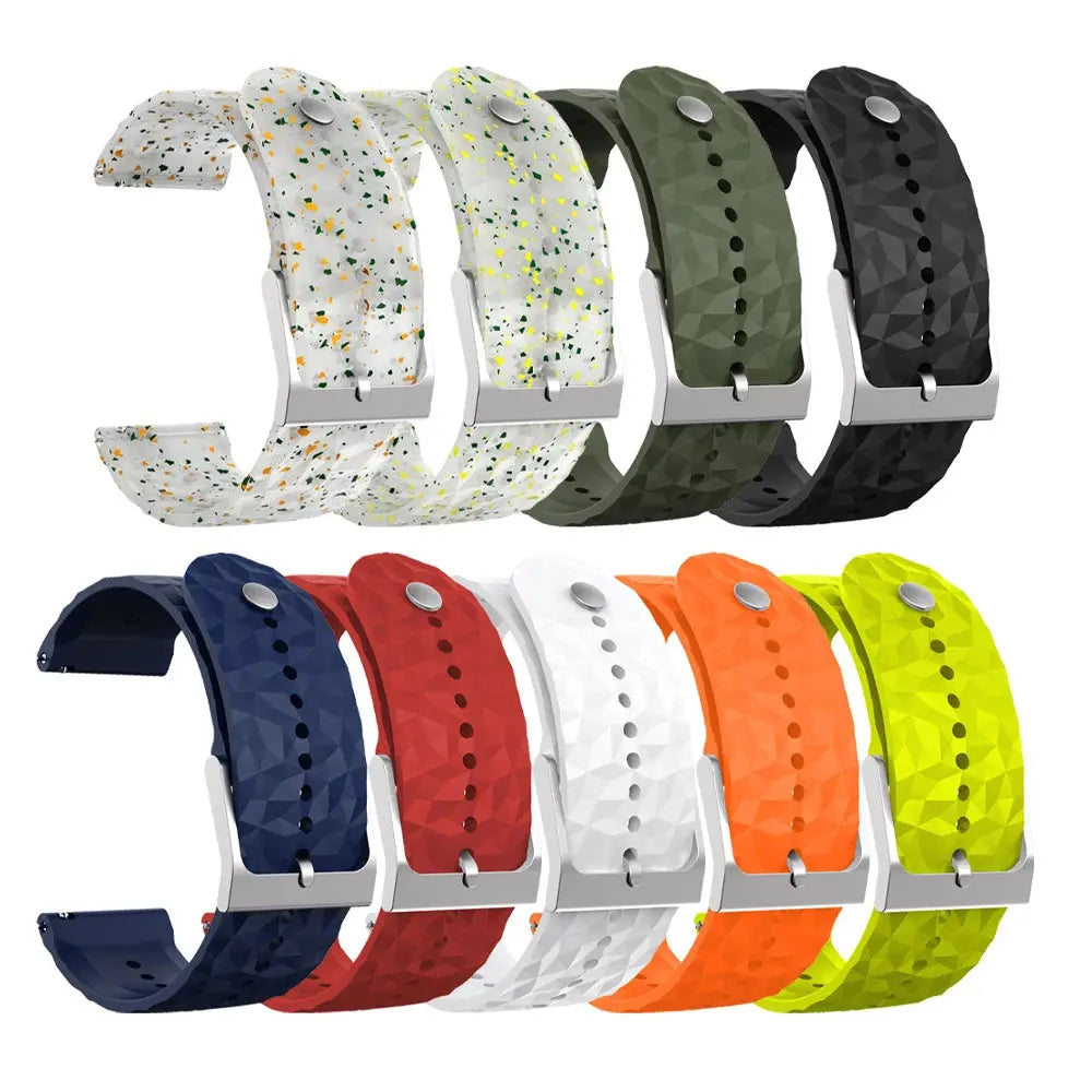 24mm Breathable Silicone Sports Strap for Suunto 7/9/D5/Spartan Wrist HR Baro - STRAPS