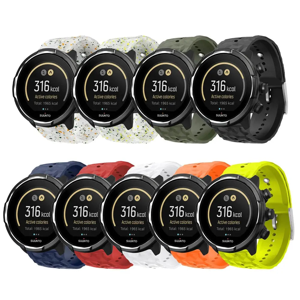 24mm Breathable Silicone Sports Strap for Suunto 7/9/D5/Spartan Wrist HR Baro - STRAPS