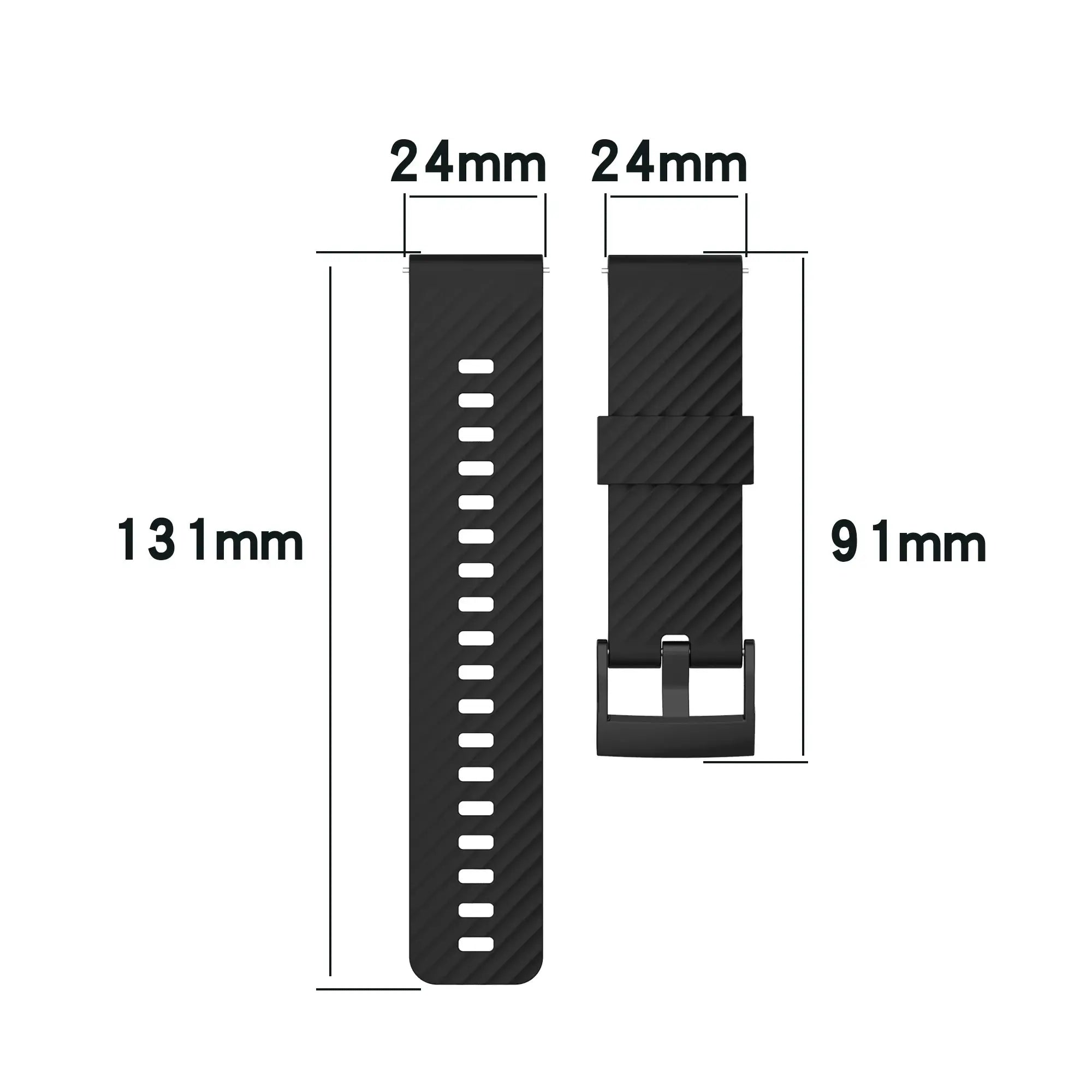 24mm Silicone Strap for Suunto 7/9 Baro/D5/Spartan Sport Wrist HR – Replacement Watchband - STRAPS