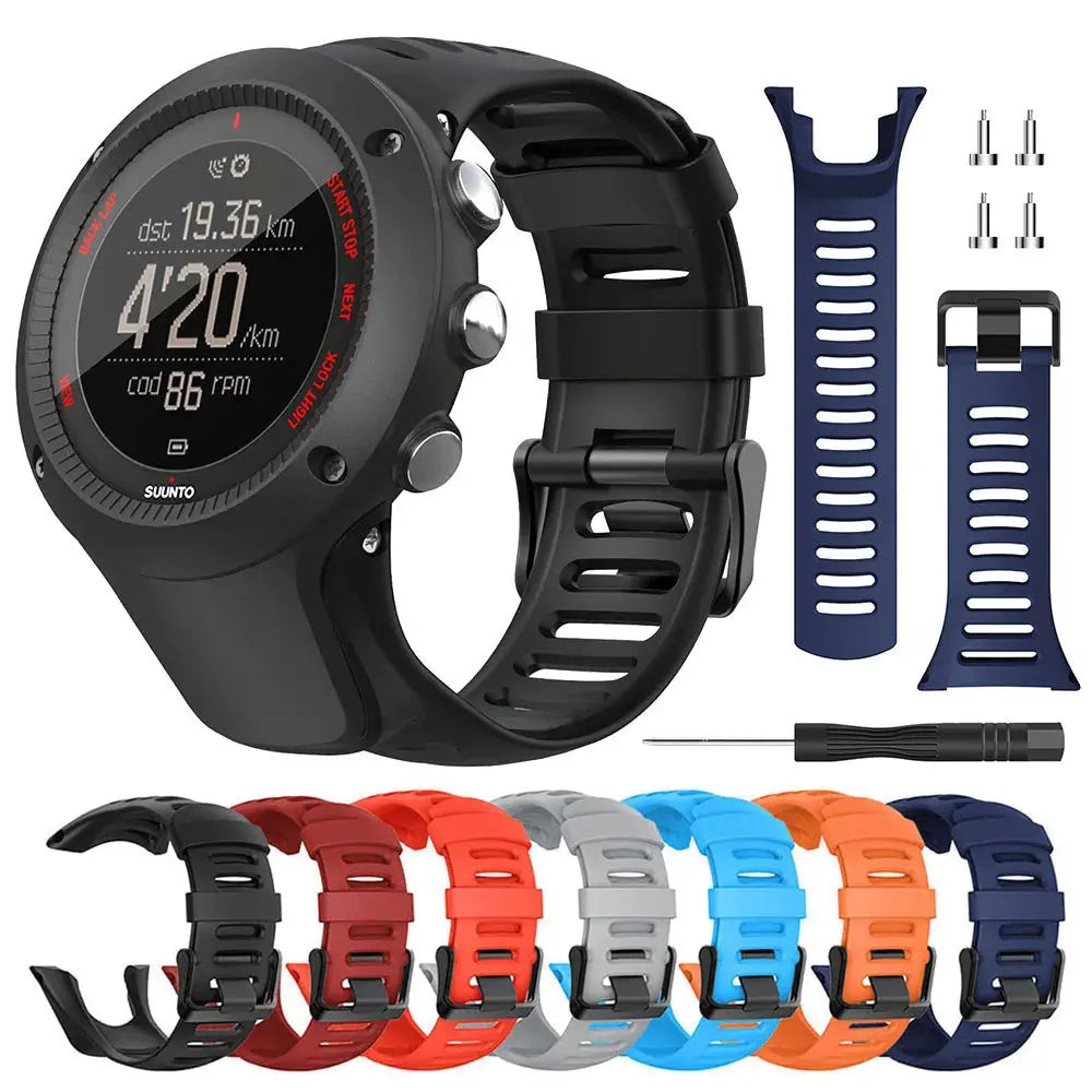 24mm Silicone Strap for Suunto Ambit 1/2/2S/2R/3P/3S/3R watch models - STRAPS