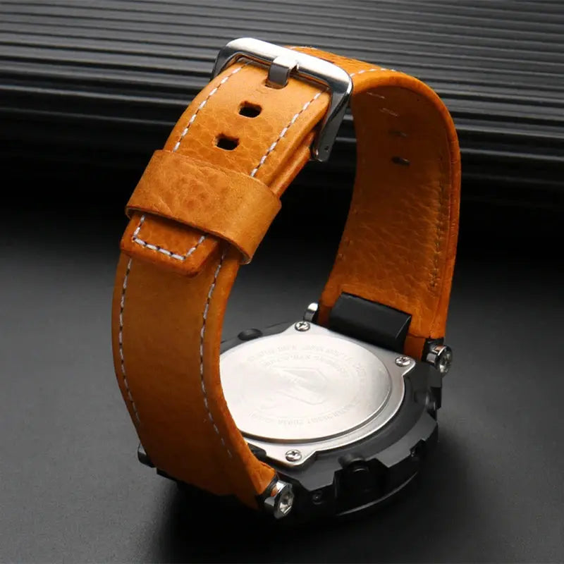 26mm Genuine Leather Watch Strap for Casio G-SHOCK GST Series - Notched Band - STRAPS