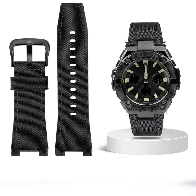 26mm Genuine Leather Watch Strap for Casio G-SHOCK GST Series - Notched Band - STRAPS