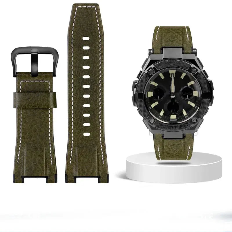 26mm Genuine Leather Watch Strap for Casio G-SHOCK GST Series - Notched Band - STRAPS