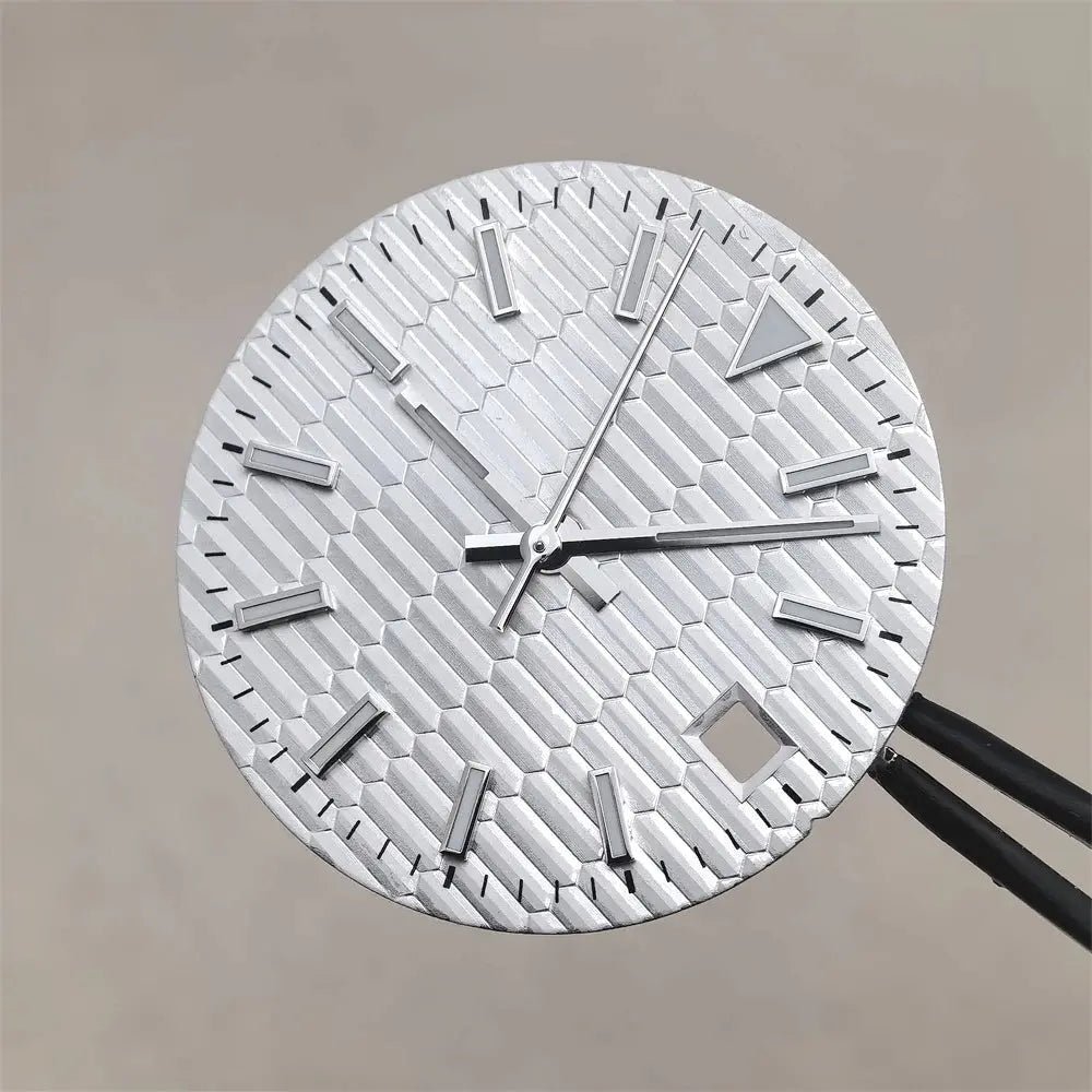 28.5mm Ice Blue Luminous Watch Dial - Horizontal Logbook - Miyota 8215/ETA 2824 - STRAPS