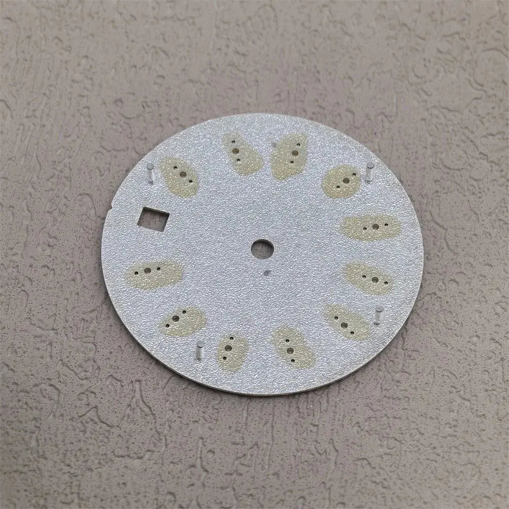 28.5mm Ice Blue Luminous Watch Dial - Horizontal Logbook - Miyota 8215/ETA 2824 - STRAPS